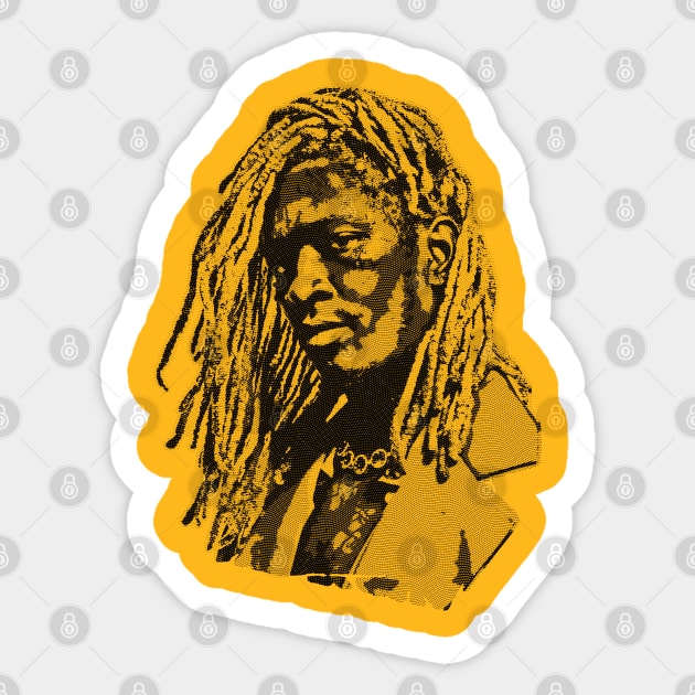 Young Thug Simple Engraved Sticker by Chillashop Artstudio